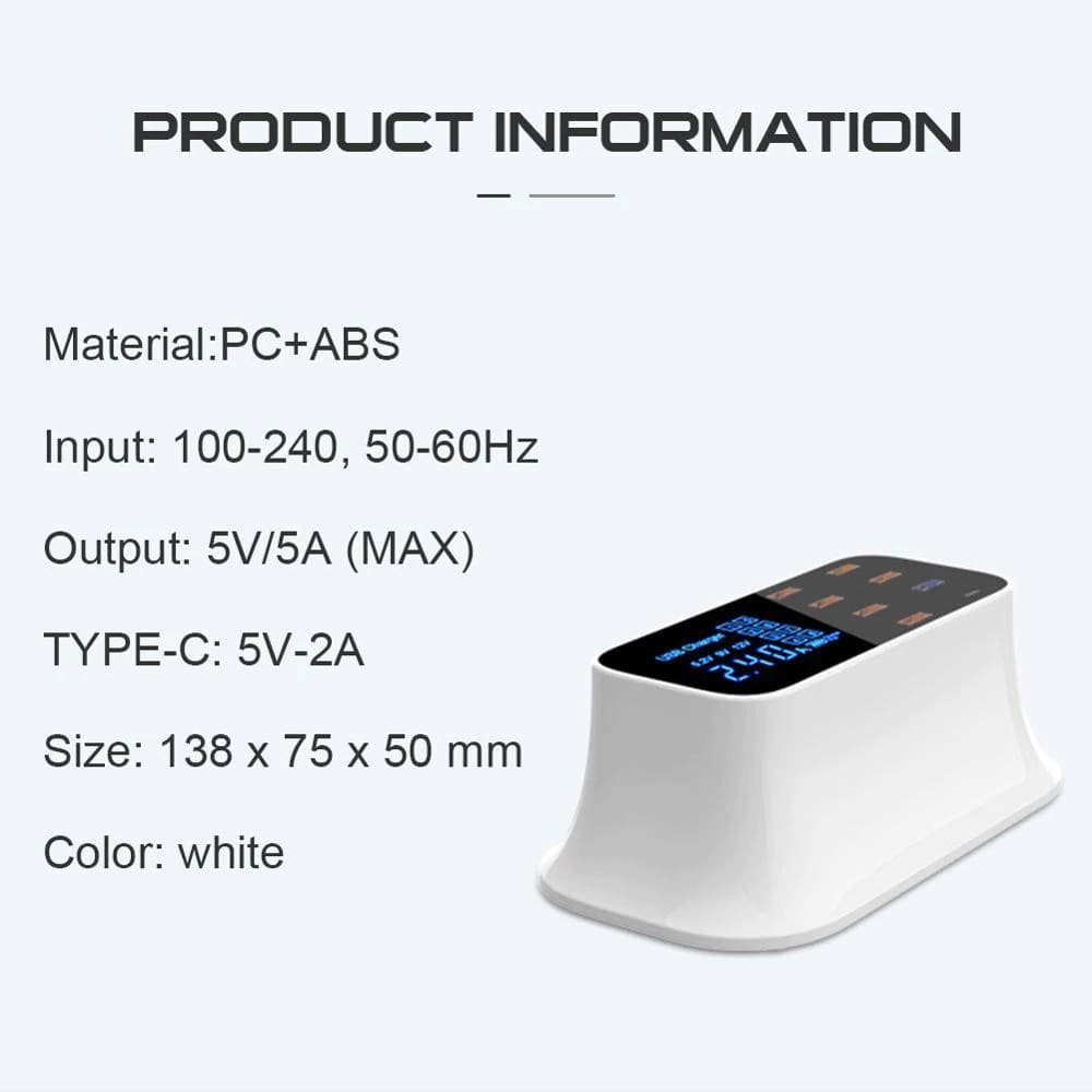 Multi - Port USB Charger Station Type C - Flow Haven