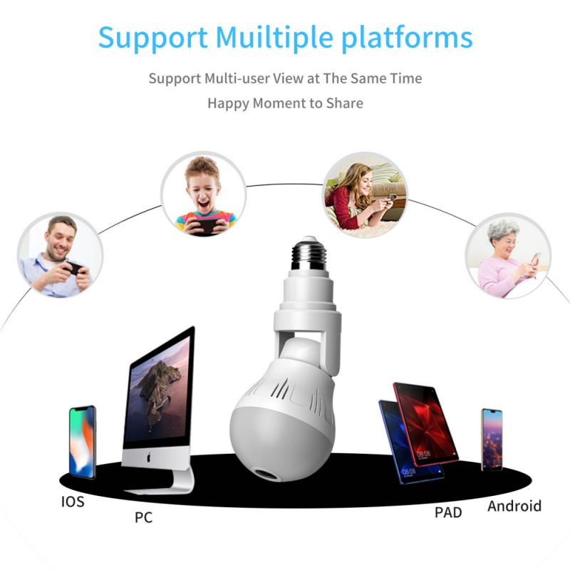 360° Panoramic Hidden Light Bulb Wifi Camera - Flow Haven