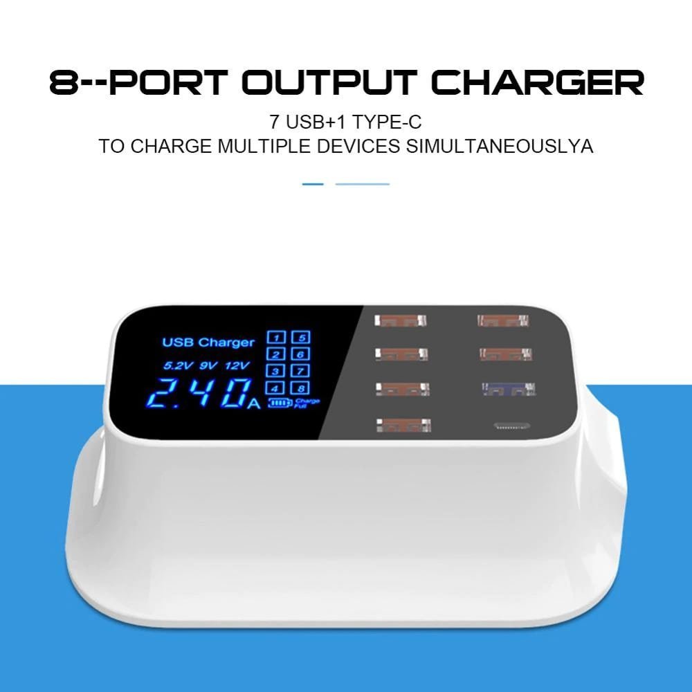 Multi - Port USB Charger Station Type C - Flow Haven